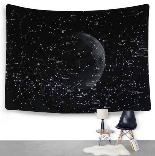 Constellation Tapestry Fantasy Starry Sky Blanket Galaxy Space Pattern
