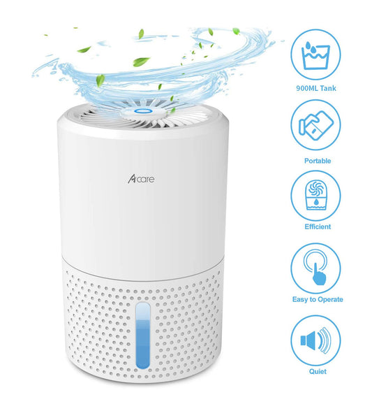 Acare Dehumidifier Moisture Absorbers Air Dryer with 900ml Water Tank