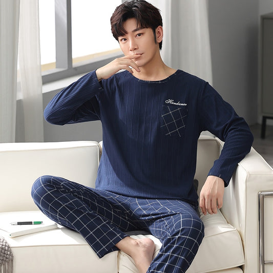 Men's Pure Full Cotton Pajamas Sleepwear