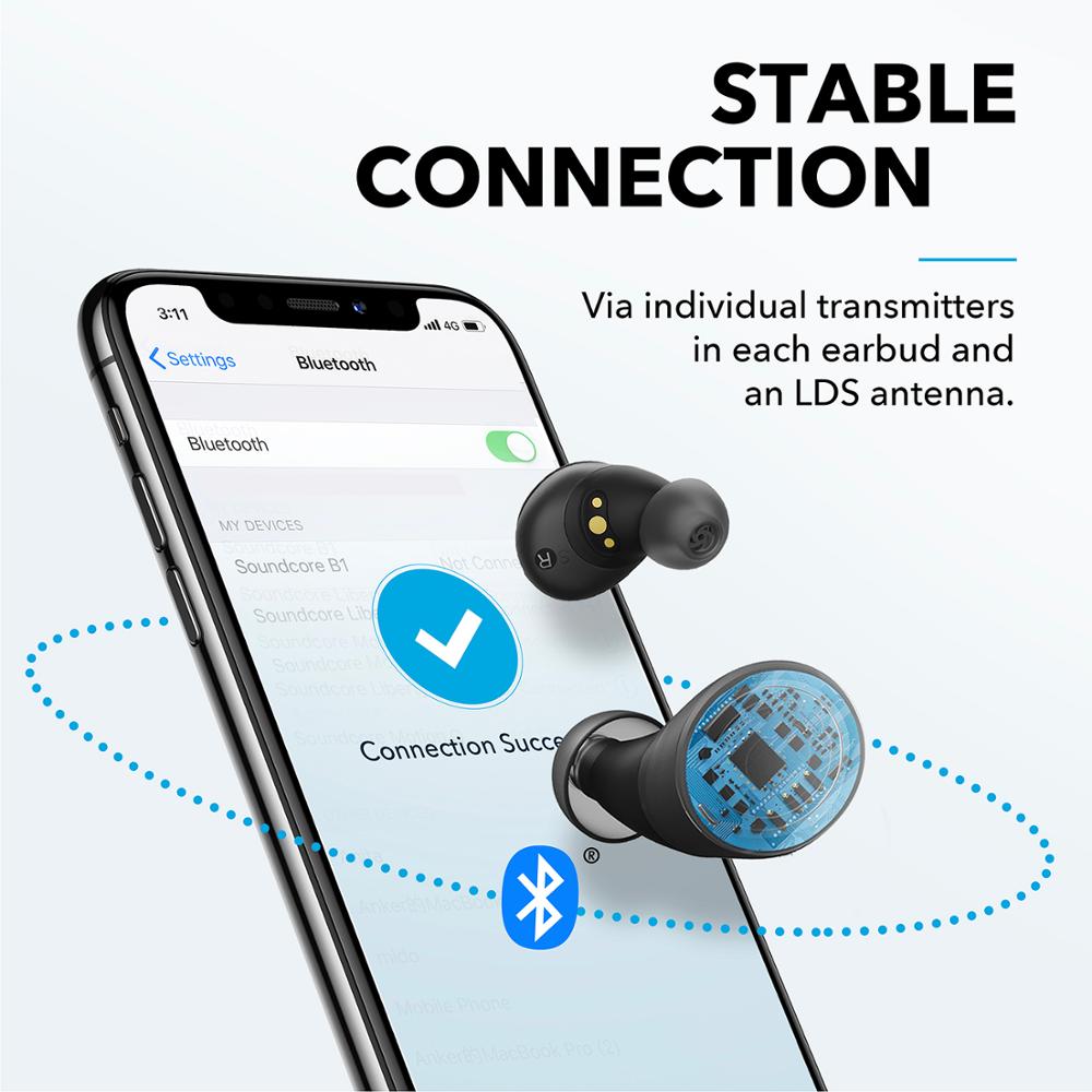 Anker Soundcore Spirit Dot 2 True Wireless Earbuds, bluetooth earphones Deep Bass IPX7 Waterproof Sweatproof Fast Charge