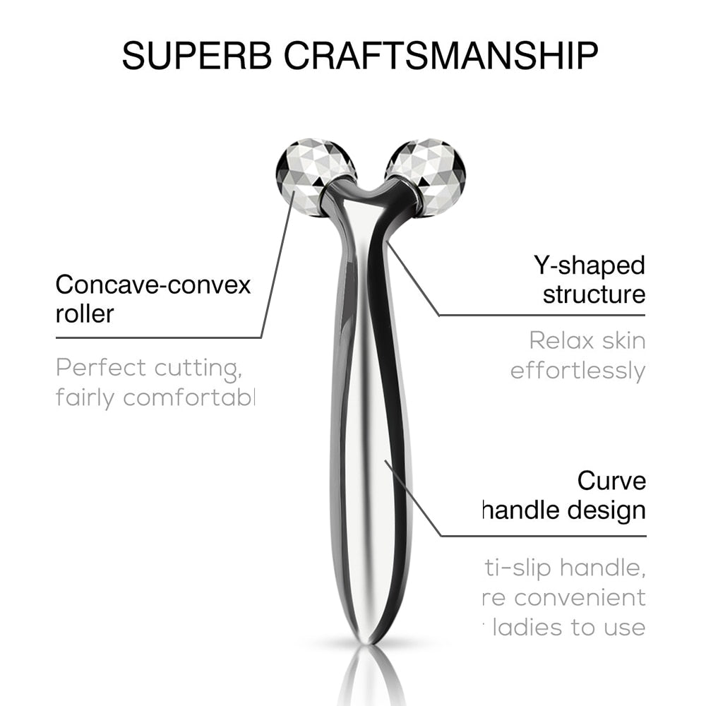 3D Roller Massager, Y Shape 360 Degree Rotate Face and Body Shaping, Lifting, Wrinkle Remover, Facial Massage Relaxation Tool