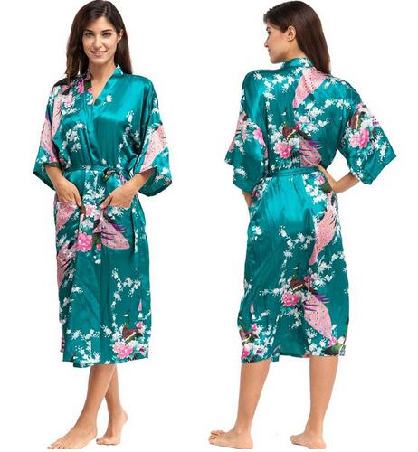 Women's Silk Kimono Robe, Numerous Designs
