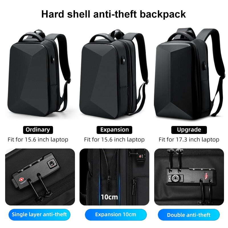 Multifunction Hard Shell Series Backpack, Anti Theft Waterproof Backpack