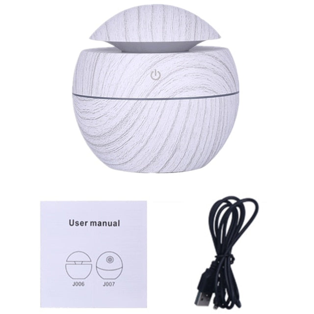 Wood Ultrasonic Humidifier Electric Air Aroma Diffuser