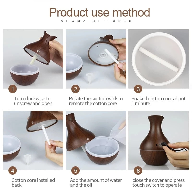 Ultrasonic Air Humidifier Aromatherapy Diffuser