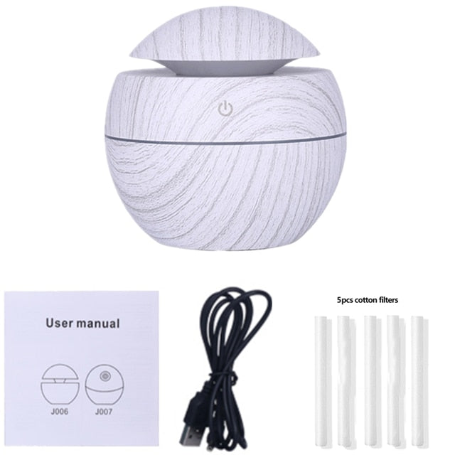 Wood Ultrasonic Humidifier Electric Air Aroma Diffuser