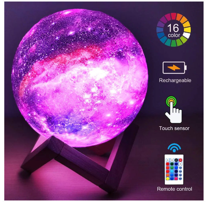 3D Printing Moon Light Galaxy Light