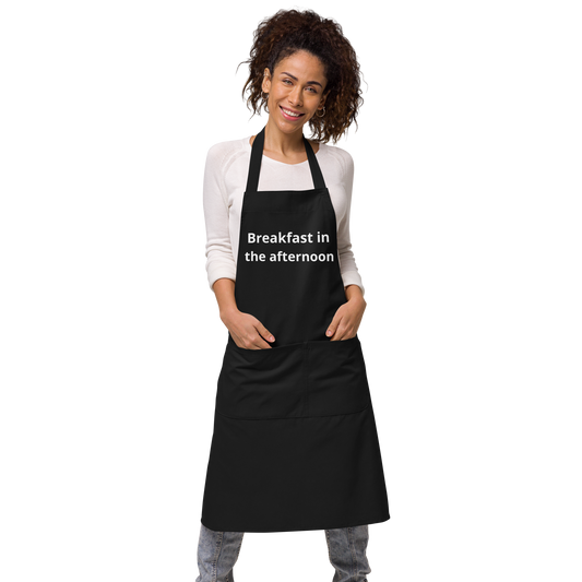 "Breakfast in the afternoon" Organic cotton apron
