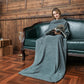 Winter Long Robes For Women Plush Coral Fleece Wearable Blanket Sofa Home Clothing