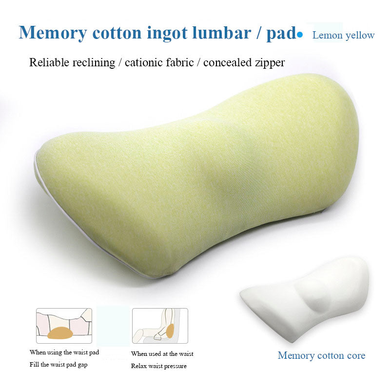 Lumbar Memory foam Pillow for Side Sleepers Pregnancy Relieve Hip Tailbone  Pain Sciatica Chair Car Back Support Cushion