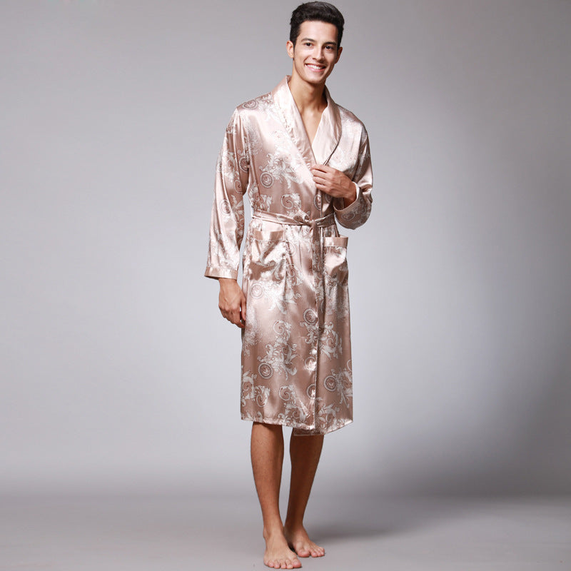 Men Silk Robe