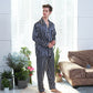 Fall men's simulated silk stripe pajamas men