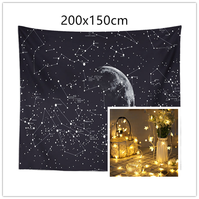 Constellation Tapestry Fantasy Starry Sky Blanket Galaxy Space Pattern