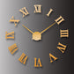 European mirror wall clock creative clock