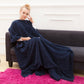 Thickened long sleeve TV blanket cloak sofa blanket