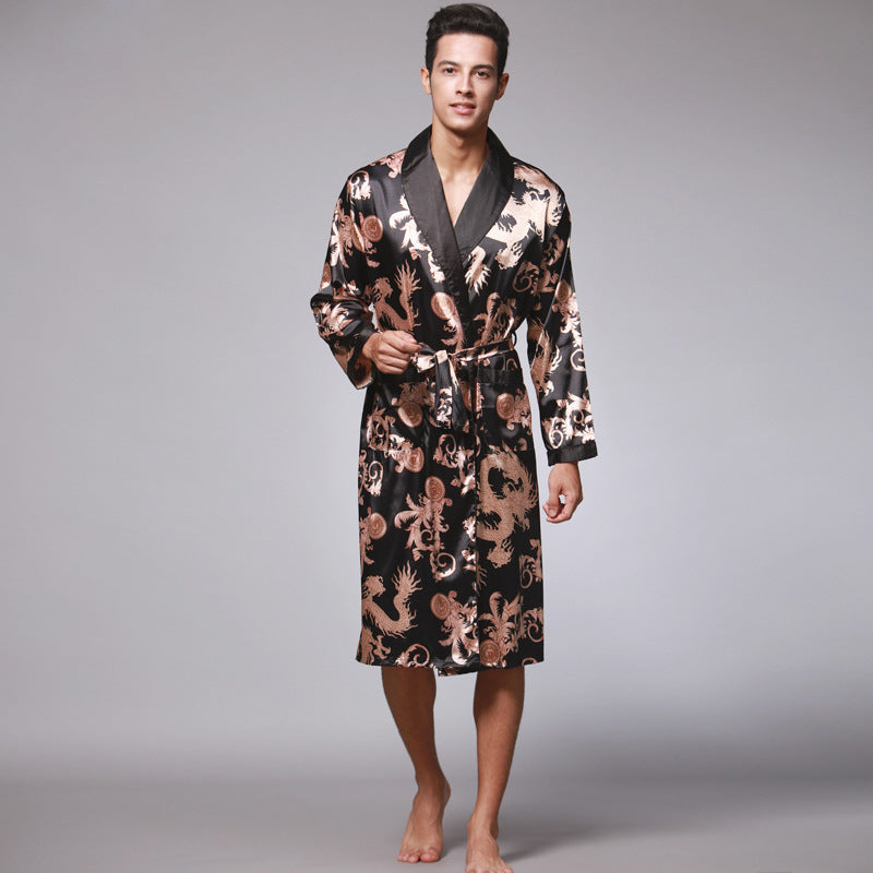 Men Silk Robe