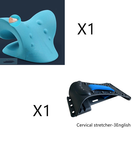 Neck Shoulder Stretcher Relaxer Cervical Chiropractic Traction Device Pillow For Pain Relief