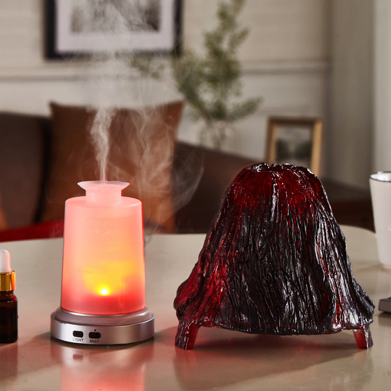 Ultrasonic Air Aroma Diffuser Volcano Humidifier Colorful Night Light Mist Maker Desktop Aroma Sprayer