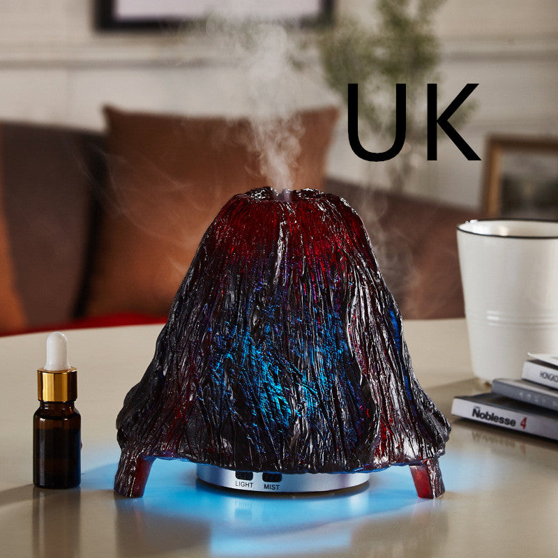 Ultrasonic Air Aroma Diffuser Volcano Humidifier Colorful Night Light Mist Maker Desktop Aroma Sprayer