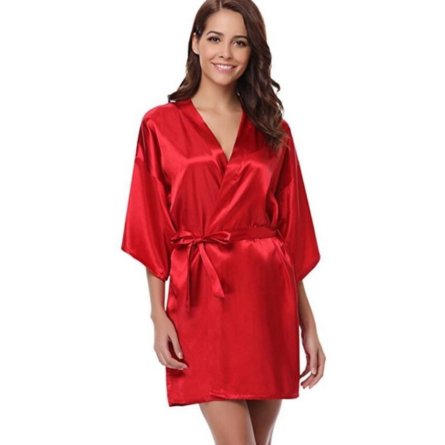 Women's Satin Kimono Robe