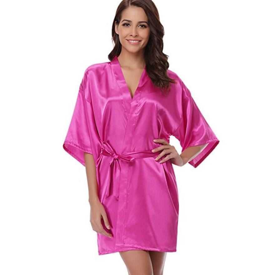 Women's Satin Kimono Robe