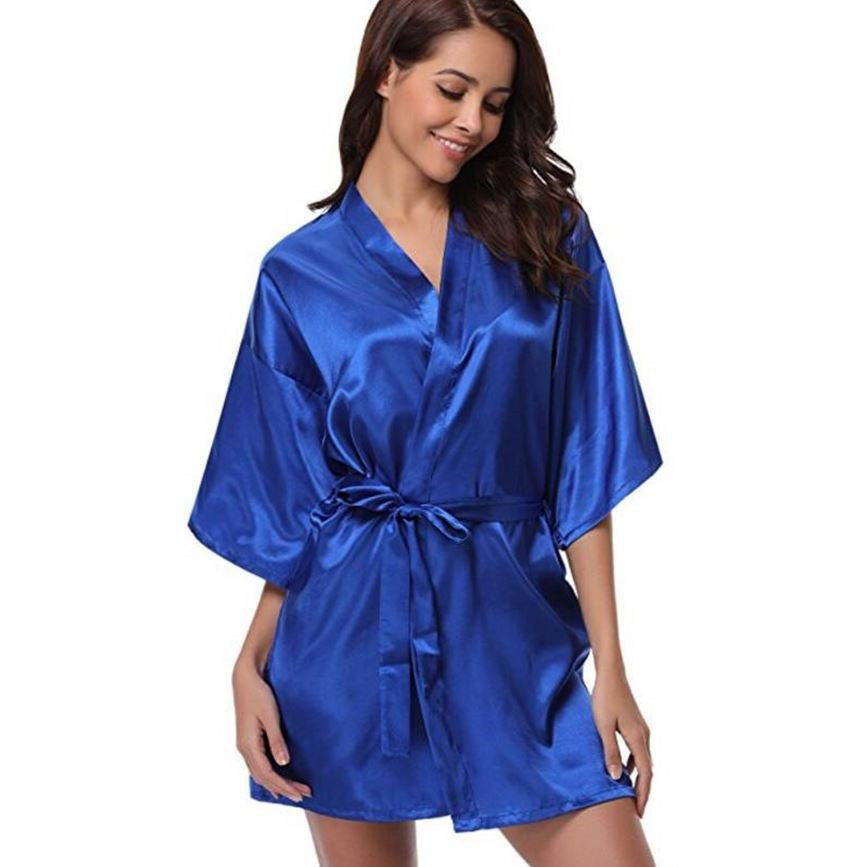 Women's Satin Kimono Robe