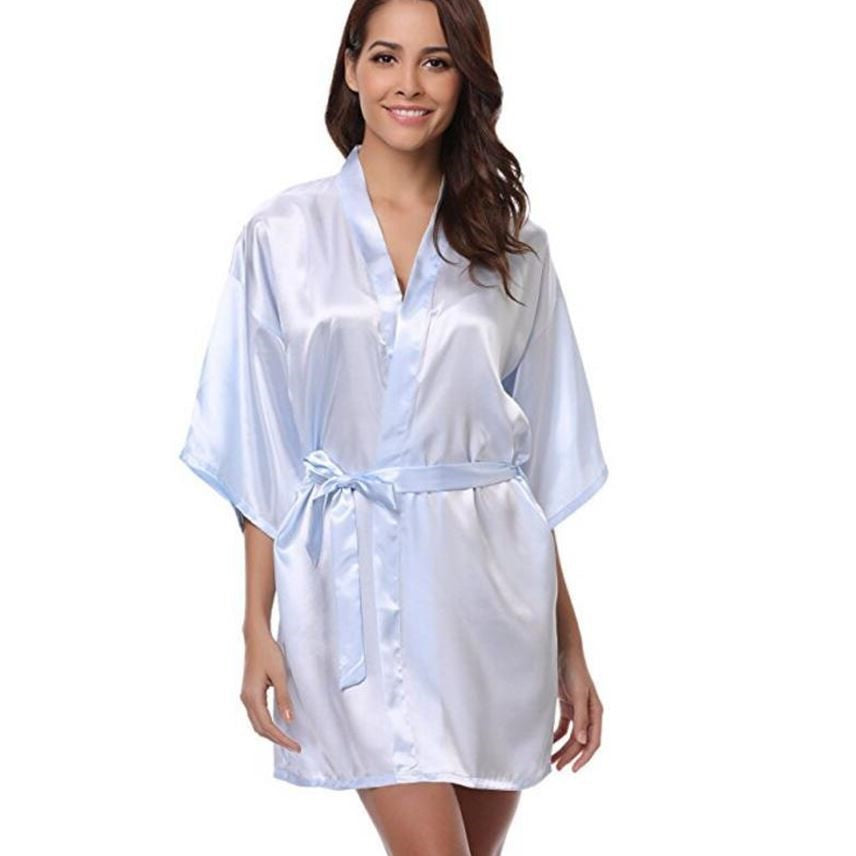 Women's Satin Kimono Robe