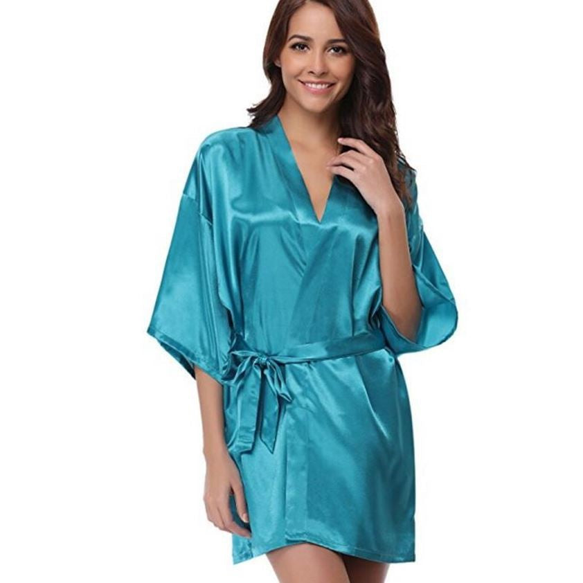 Women's Satin Kimono Robe