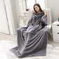 Thickened long sleeve TV blanket cloak sofa blanket