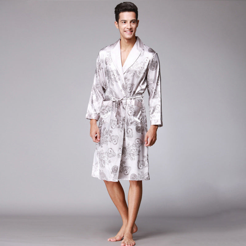 Men Silk Robe