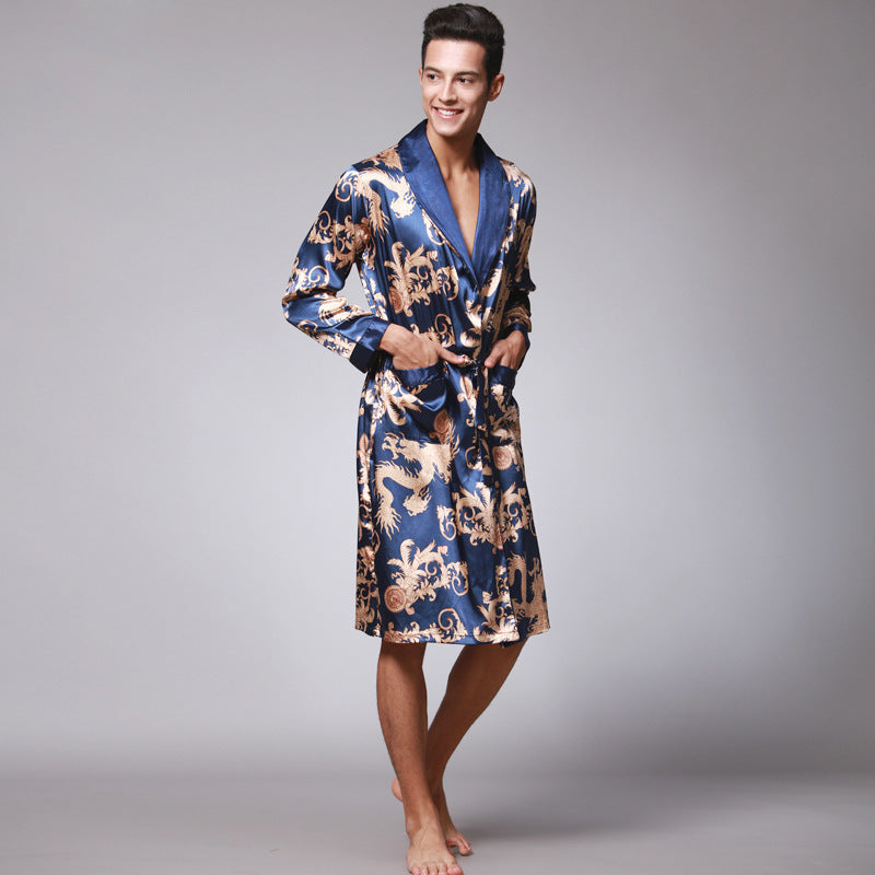 Men Silk Robe