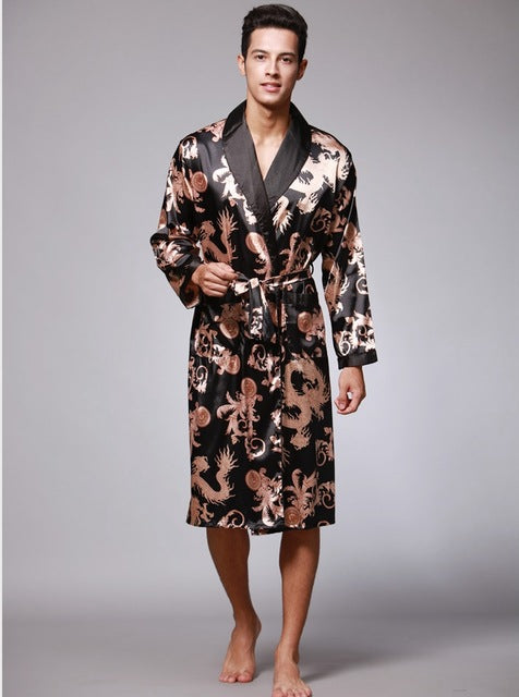 Men Silk Robe