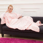 Thickened long sleeve TV blanket cloak sofa blanket