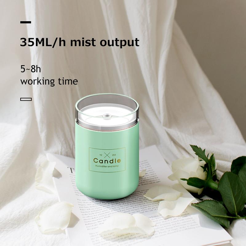 Mini USB Mute Air Imitation Candle Humidifier Diffuser