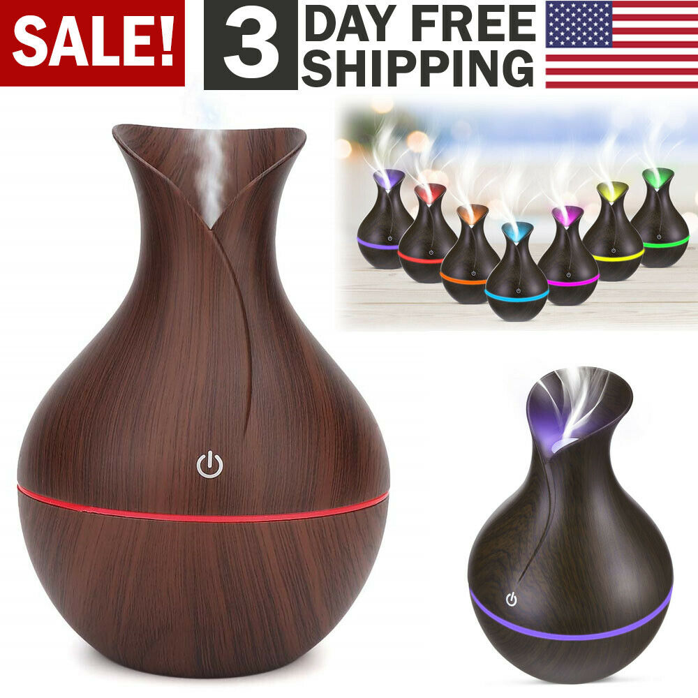 Ultrasonic Humidifier Oil Diffuser Air Purifier Aromatherapy with LED Lights