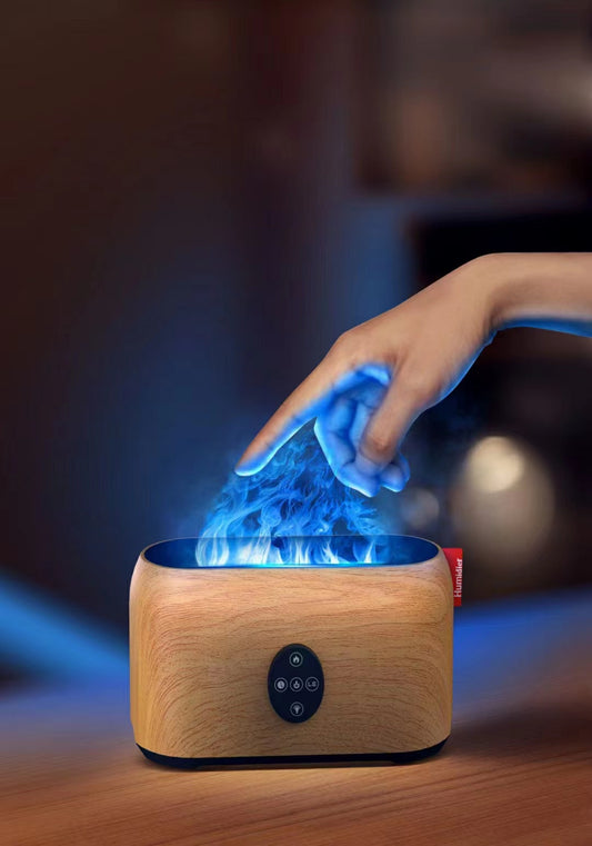 Flame Humidifier 200ml 3D Flame Aroma Diffuser With Remote Control