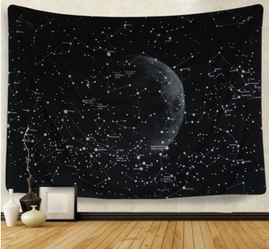 Constellation Tapestry Fantasy Starry Sky Blanket Galaxy Space Pattern