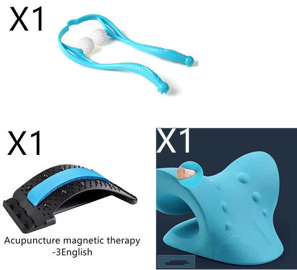 Neck Shoulder Stretcher Relaxer Cervical Chiropractic Traction Device Pillow For Pain Relief