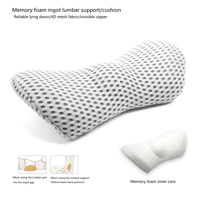 4D Mesh Bed Sleeping Lumbar Support Pillow for Side Sleepers Pregnancy  Relieve Hip Tailbone Pain Sciatica Chair Car Back Cushion