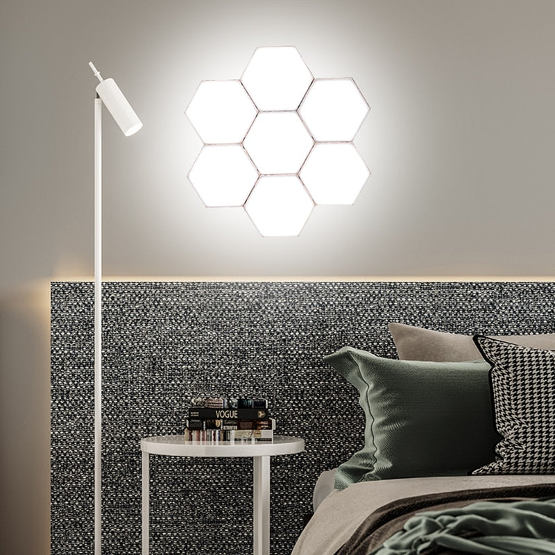 Modern LED Magnetic Honeycomb Touch Quantum Modular Touch Sensitive Lighting LOFT LED Night lamp