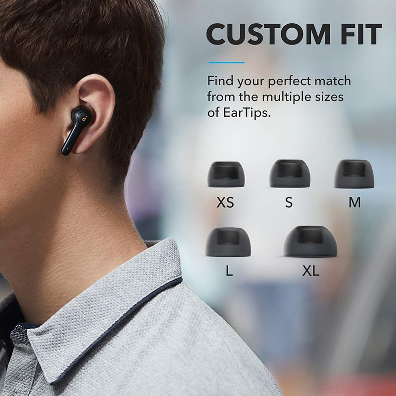 Anker Soundcore Life P2 bluetooth earphones, true wireless earbuds with 4 Microphones, CVC 8.0 Noise Reduction, IPX7 Waterproof
