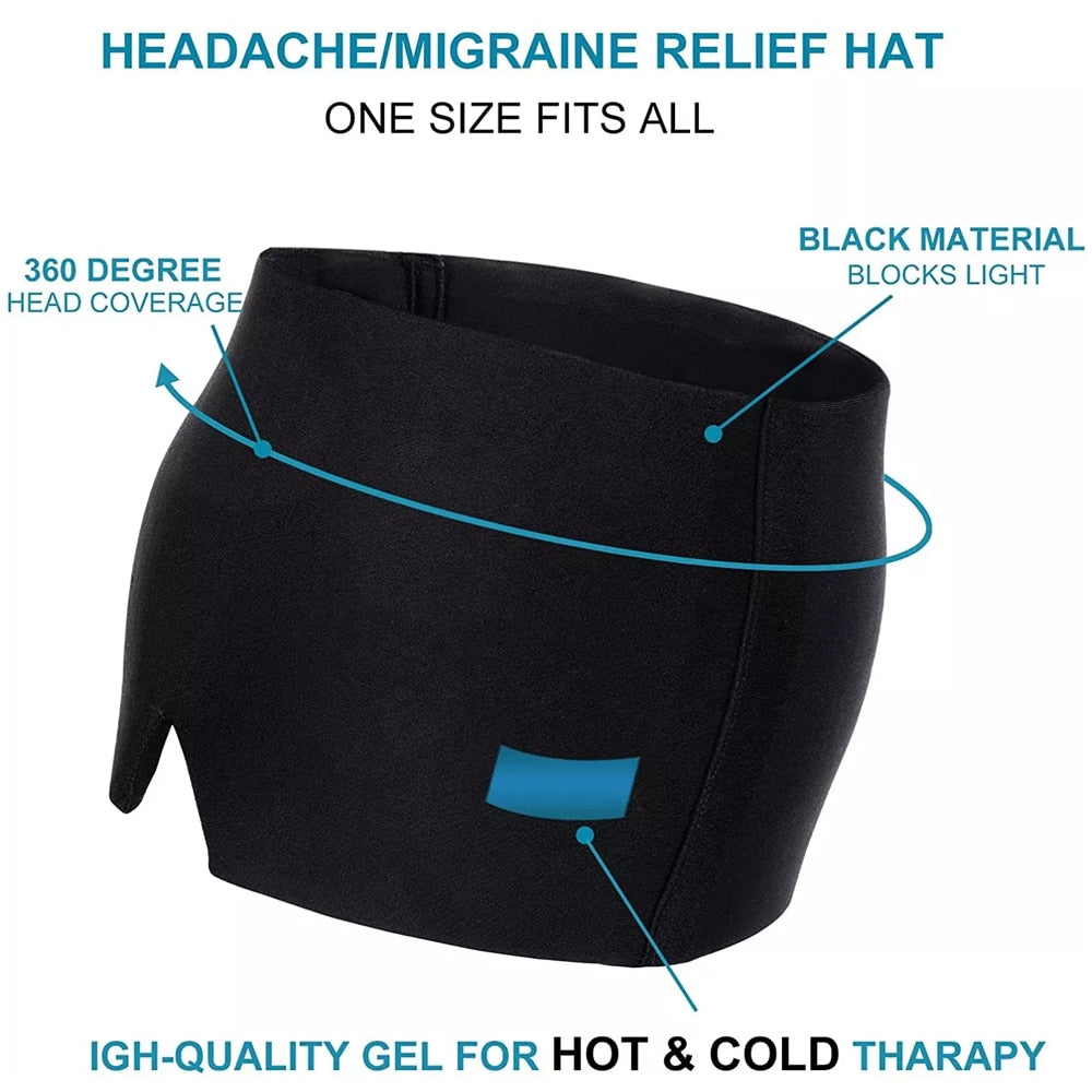 Gel Hot and Cold Therapy Headache Migraine Relief Cap