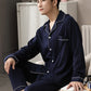 Cotton Solid Color Design Pajama for Men Lounge Sleepwear
