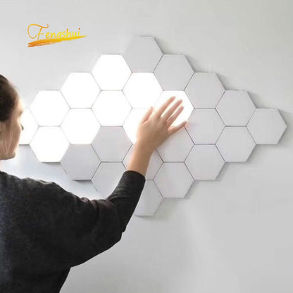 Modern LED Magnetic Honeycomb Touch Quantum Modular Touch Sensitive Lighting LOFT LED Night lamp