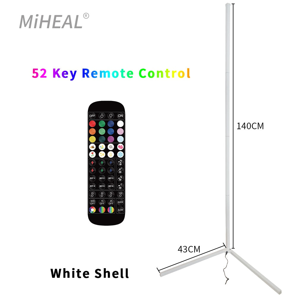 RGB LED 52 Key Remote Control/Bluetooth/WiFi Floor lamp