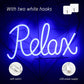 "Relax" Neon Light and Sign