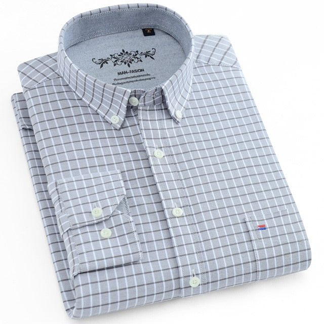 Men's Long Sleeve Oxford Shirt, Various Designs