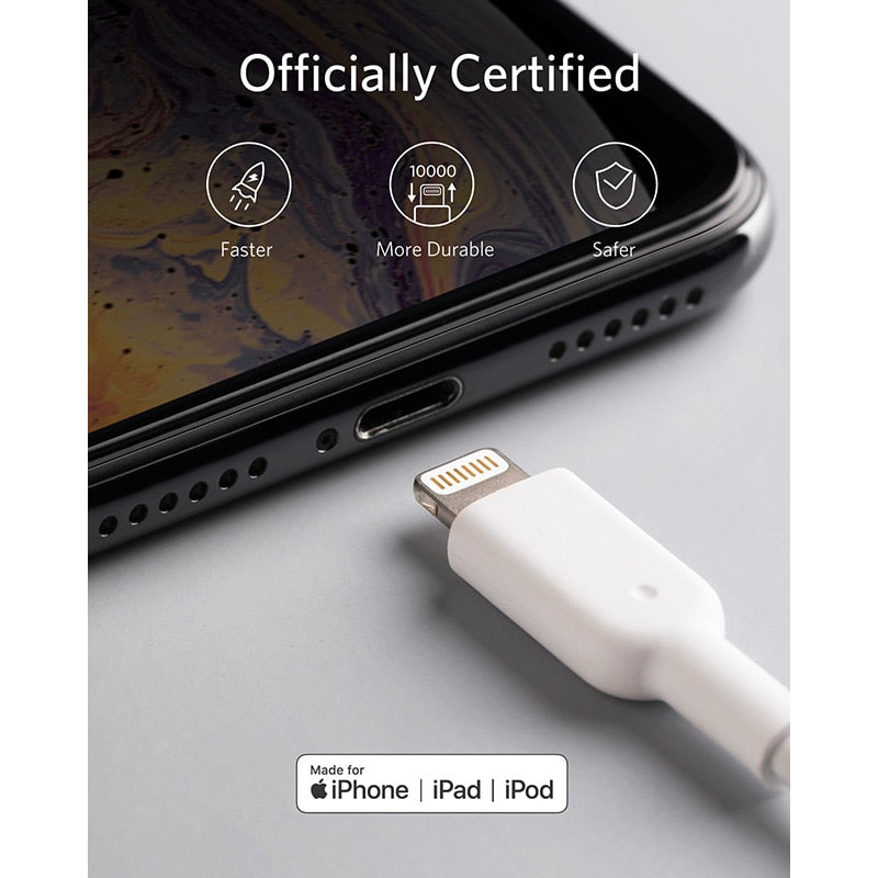 Anker PowerLine II Lightning Cable, USB Charging/Sync Lightning Cord Compatible with iPhone 11 11 Pro 11 Pro Max Xs