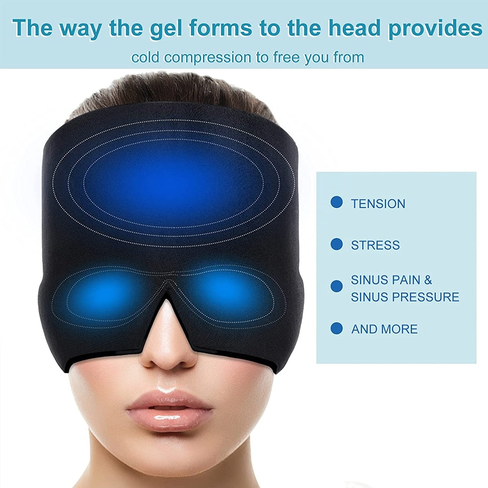 Gel Hot and Cold Therapy Headache Migraine Relief Cap