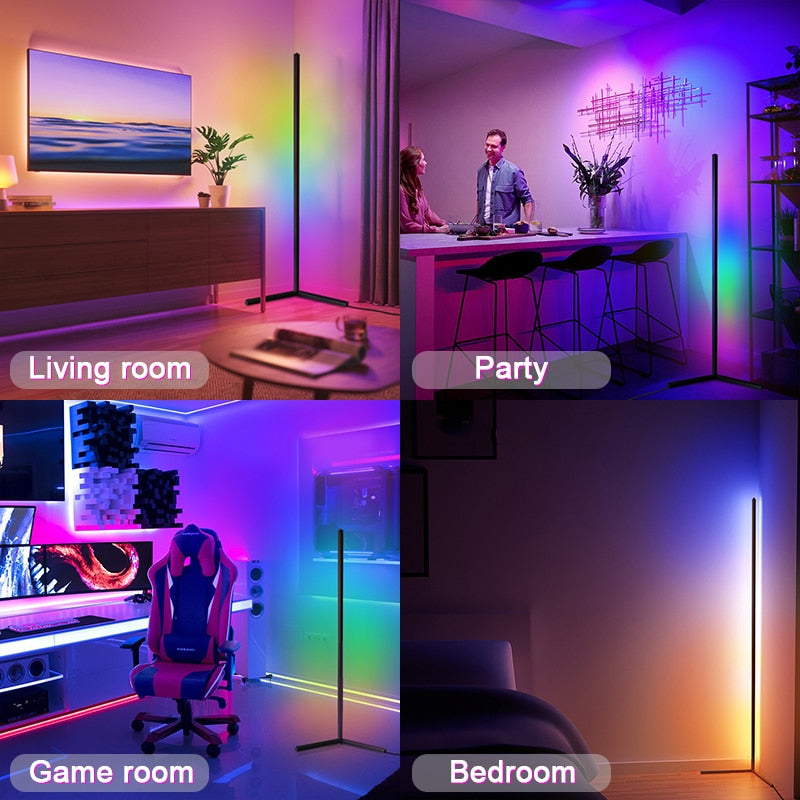 RGB 16 Color Remote-Controlled LED Floor Lamp